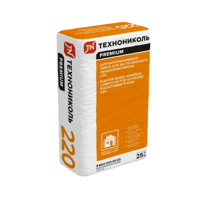 ТЕХНОНИКОЛЬ Штукатурно-клеевая смесь для плит из XPS ТЕХНОНИКОЛЬ 220 (577004) ТЕХНОНИКОЛЬ Штукатурно-клеевая смесь для плит из XPS ТЕХНОНИКОЛЬ 220 (577004)