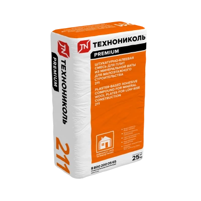 ТЕХНОНИКОЛЬ Штукатурно-клеевая смесь для плит из минеральной ваты ТЕХНОНИКОЛЬ 211 (604099)