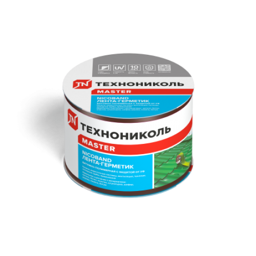ТЕХНОНИКОЛЬ Лента-герметик NICOBAND коричневый 3м х 7,5см ГП (коробка 16 рулонов) (343841) в Москве
