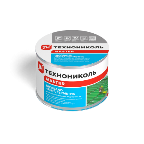 ТЕХНОНИКОЛЬ Лента-герметик NICOBAND серебристый 3м х 7,5см ГП (коробка 16 рулонов) (343859) в Москве