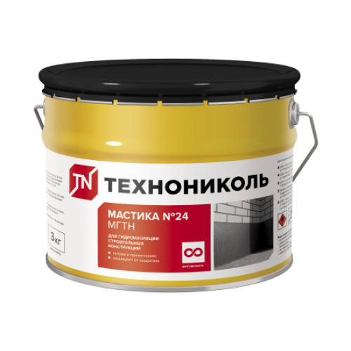 ТЕХНОНИКОЛЬ Мастика гидроизоляционная №24 (МГТН), ведро 3 кг (224505) в Москве