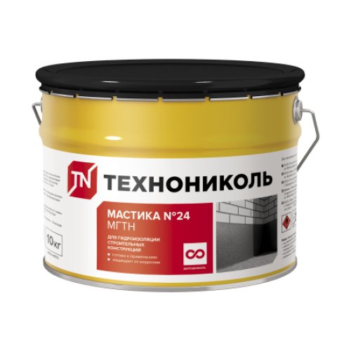 ТЕХНОНИКОЛЬ Мастика гидроизоляционная №24 (МГТН), ведро 10 кг (224506) в Москве