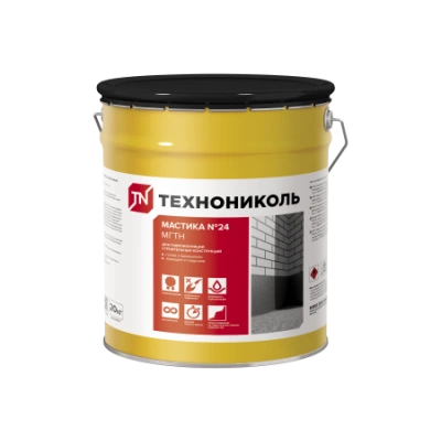 ТЕХНОНИКОЛЬ Мастика гидроизоляционная №24 (МГТН), ведро 20 кг (224507)