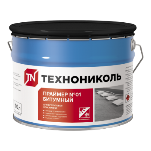 ТЕХНОНИКОЛЬ Праймер битумный ТЕХНОНИКОЛЬ №01, ведро, 10л (352607) в Москве