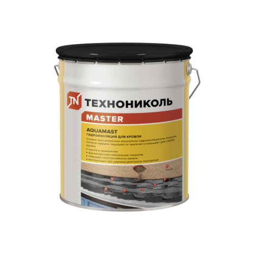 ТЕХНОНИКОЛЬ Мастика битумно-резиновая AquaMast, ведро 18 кг (393554) в Москве