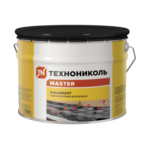 ТЕХНОНИКОЛЬ Мастика битумно-резиновая AquaMast, ведро 10 кг (393557) в Москве