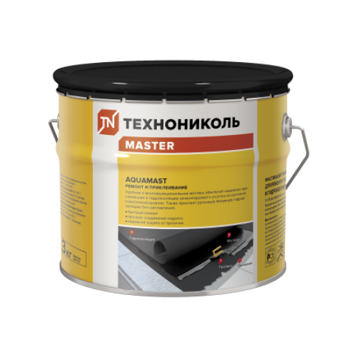 ТЕХНОНИКОЛЬ Мастика для ремонта AquaMast, ведро 3 кг (420925) в Москве