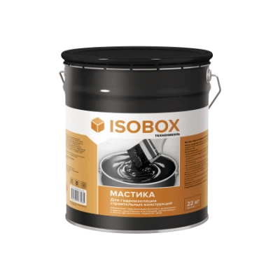 ТЕХНОНИКОЛЬ Мастика гидроизоляционная ISOBOX, ведро 22 л (487107)