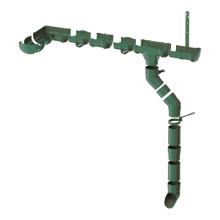 ТЕХНОНИКОЛЬ ТН ОПТИМА 120/80 мм, хомут трубы пластиковый, Зеленый RAL 6005 (079426)