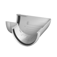 ТЕХНОНИКОЛЬ ТН ПВХ D125/82 мм угол желоба 90° Белый RAL 9003 (359447)