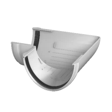 ТЕХНОНИКОЛЬ ТН ПВХ D125/82 мм угол желоба 90° Белый RAL 9003 (359447)
