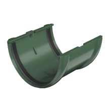 ТЕХНОНИКОЛЬ ТН ПВХ 125/82 мм, соединитель желоба, Зеленый RAL 6005 (425677)