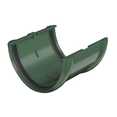 ТЕХНОНИКОЛЬ ТН ПВХ 125/82 мм, соединитель желоба, Зеленый RAL 6005 (425677)
