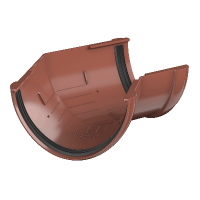 ТЕХНОНИКОЛЬ ТН ПВХ 125/82 мм, угол желоба 135°, Красный 8004 (425856)