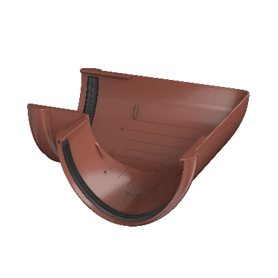 ТЕХНОНИКОЛЬ ТН ПВХ D125/82 мм угол желоба 90° Красный 8004 (425859)