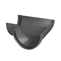 ТЕХНОНИКОЛЬ ТН ПВХ D125/82 мм угол желоба 90° Серый 7024 (425860)
