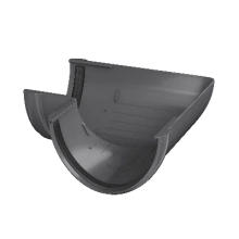 ТЕХНОНИКОЛЬ ТН ПВХ D125/82 мм угол желоба 90° Серый 7024 (425860)