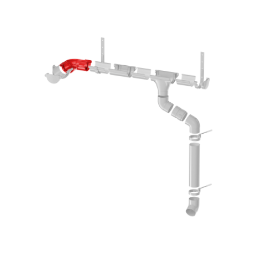 ТЕХНОНИКОЛЬ ТН МАКСИ 152/100 мм, угол желоба 90°, Антрацит 9005 (694320) в Москве