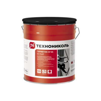 ТЕХНОНИКОЛЬ Герметик бутил-каучуковый №45, белый, ведро 16 кг (395727)