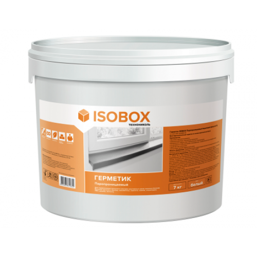 ТЕХНОНИКОЛЬ Герметик ISOBOX Паропроницаемый Акриловый (наружный А), 7кг (694231) в Москве