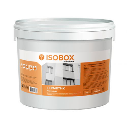 ТЕХНОНИКОЛЬ Герметик ISOBOX Акриловый для межпанельных швов (серый), 7кг (694233) в Москве