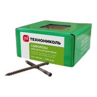 ТЕХНОНИКОЛЬ Саморез для дачной дорожки потайной 5,0×60 окрашенный Torx15, упаковка (в упаковке 100 шт) (085237)
