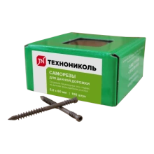 ТЕХНОНИКОЛЬ Саморез для дачной дорожки потайной 5,0×60 окрашенный Torx15, упаковка (в упаковке 100 шт) (085237)