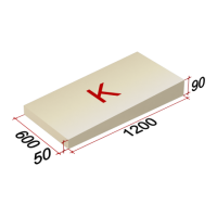 ТЕХНОНИКОЛЬ LOGICPIR Slope-3,4% (K) СХ/СХ 1200х600х50-90 (упак, 8 плит, 5,7600 кв.м) (064661)