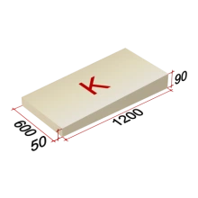ТЕХНОНИКОЛЬ LOGICPIR Slope-3,4% (K) СХ/СХ 1200х600х50-90 (упак, 8 плит, 5,7600 кв.м) (064661)