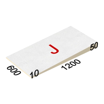 ТЕХНОНИКОЛЬ LOGICPIR SLOPE-3,4% (J) СХМ/СХМ 1200х600х10-50 (упак, 18 плит, 12,96 кв.м) (645013)