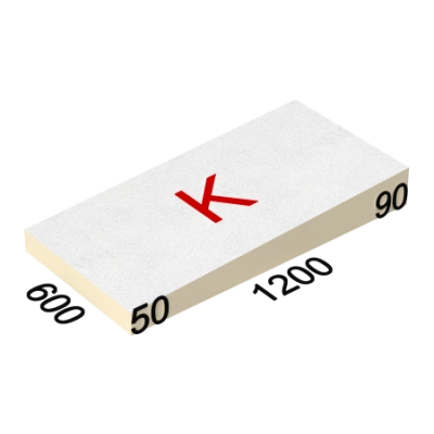 ТЕХНОНИКОЛЬ LOGICPIR Slope -3,4% (K) СХМ/СХМ 1200х600х50-90 (упак, 8 плит, 5,7600 кв.м) (645014)