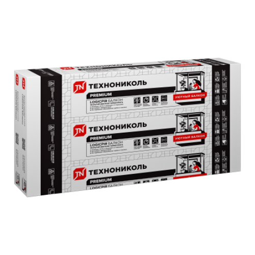 ТЕХНОНИКОЛЬ LOGICPIR Балкон Ф/Ф L-1190Х590Х30 (8 плит, 5,6168 кв.м.) (056273) в Москве