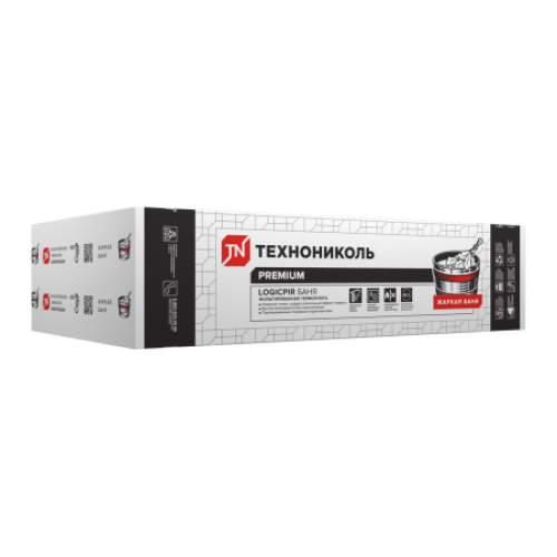 ТЕХНОНИКОЛЬ LOGICPIR Баня Ф/Ф L-1190Х590Х50 (5 плит 3,5105 кв.м.) (684039) в Москве
