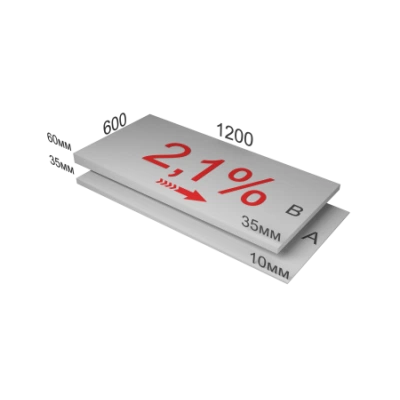 ТЕХНОНИКОЛЬ XPS CARBON PROF SLOPE 2,1 % уклон (плита B) (062543) ТЕХНОНИКОЛЬ XPS CARBON PROF SLOPE 2,1 % уклон (плита B) (062543)