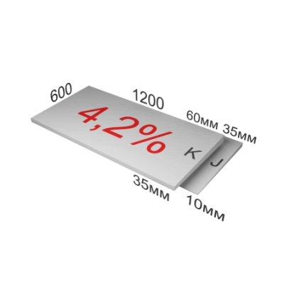 ТЕХНОНИКОЛЬ XPS CARBON PROF SLOPE 4,2 % уклон (плита J) (062544) ТЕХНОНИКОЛЬ XPS CARBON PROF SLOPE 4,2 % уклон (плита J) (062544)