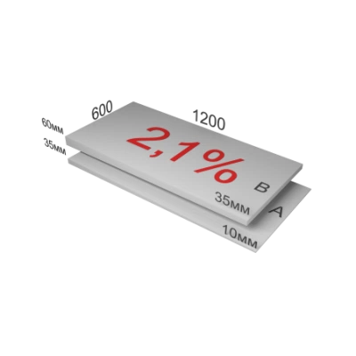 ТЕХНОНИКОЛЬ XPS CARBON PROF SLOPE 2,1 % уклон (плита А) (062545) ТЕХНОНИКОЛЬ XPS CARBON PROF SLOPE 2,1 % уклон (плита А) (062545)