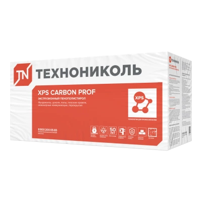ТЕХНОНИКОЛЬ XPS CARBON PROF 1180х580х40-L (10 плит, 6,844 кв.м) (582405) ТЕХНОНИКОЛЬ XPS CARBON PROF 1180х580х40-L (10 плит, 6,844 кв.м) (582405)