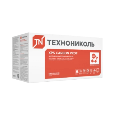 ТЕХНОНИКОЛЬ XPS CARBON PROF 1180х580 Толщина плиты, мм; Кол-во в упаковке: 50; 8 плит (582406) ТЕХНОНИКОЛЬ XPS CARBON PROF 1180х580 Толщина плиты, мм; Кол-во в упаковке: 50; 8 плит (582406)