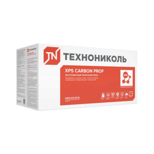 ТЕХНОНИКОЛЬ XPS CARBON PROF 1180х580 Толщина  плиты, мм; Кол-во в упаковке: 50; 8 плит (582406) в Москве