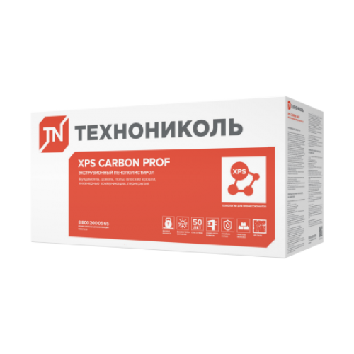 ТЕХНОНИКОЛЬ XPS CARBON PROF 1180х580 Толщина  плиты, мм; Кол-во в упаковке: 100; 4 плиты (582416) в Москве