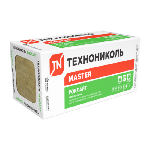 ТЕХНОНИКОЛЬ Утеплитель РОКЛАЙТ, 1200х600х50 мм, (8 плит, 5,76 кв.м) (332797) в Москве