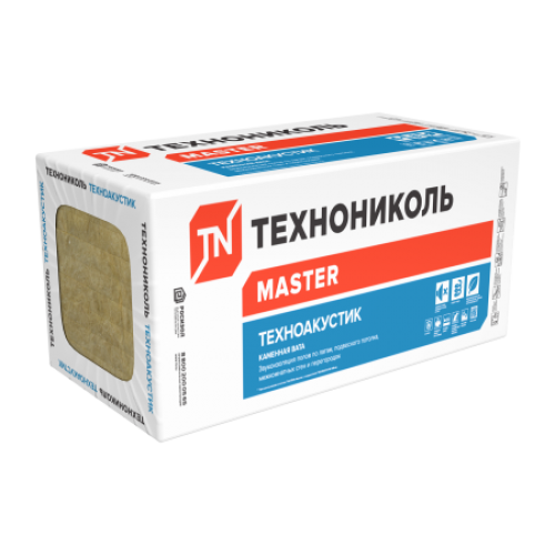 ТЕХНОНИКОЛЬ Звукоизоляция ТЕХНОАКУСТИК, 1200х600х50 мм, (12 плит, 8,64 кв.м) (376358) в Москве
