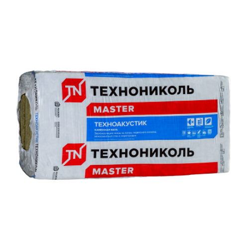 ТЕХНОНИКОЛЬ Звукоизоляция ТЕХНОАКУСТИК, 1200х600х50 мм, (8 плит, 5,76 кв.м) (441217) в Москве